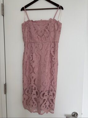 BARDOT Women’s Pink Lace Spaghetti Strap Dress